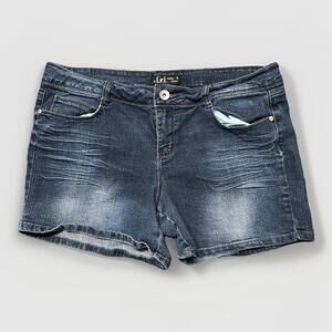 LEI Ashley Low Rise Denim Jean Shorts Juniors Size 15‎ 35x4.5